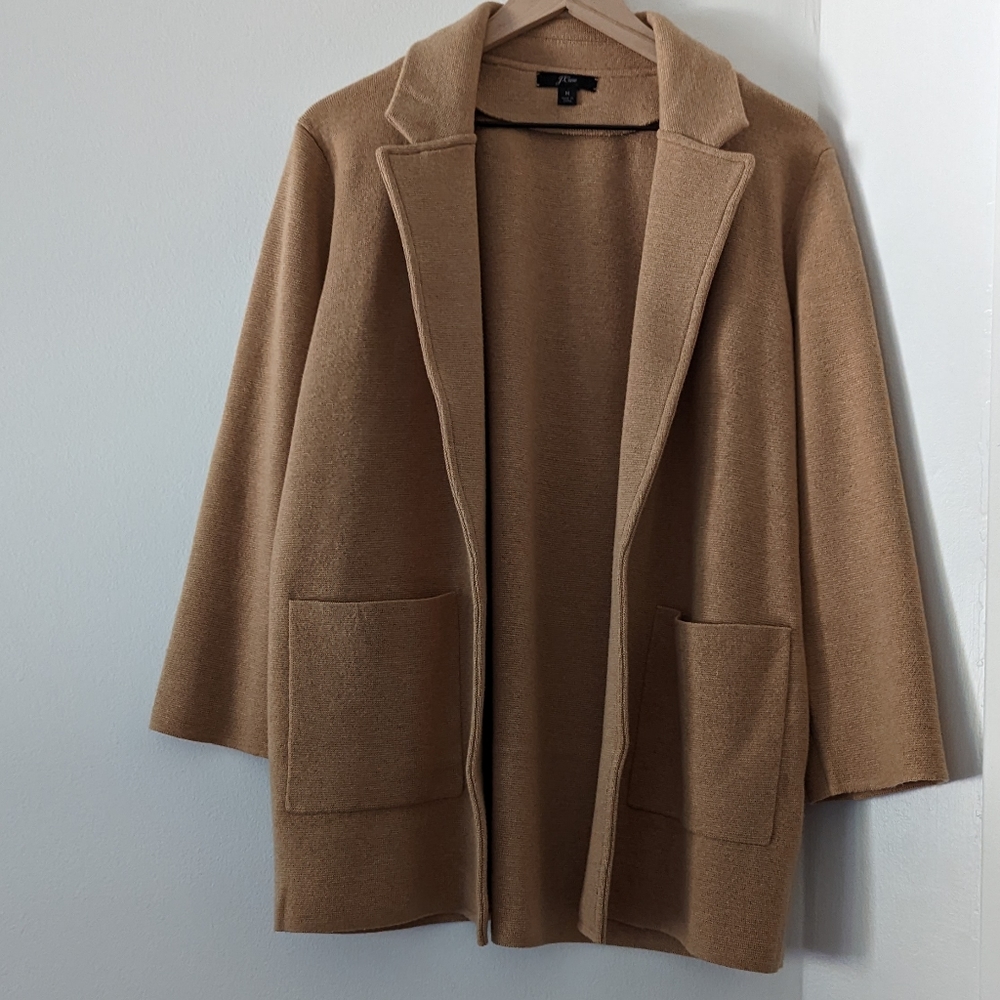 J. Crew Tan Sweater Blazer Size M
